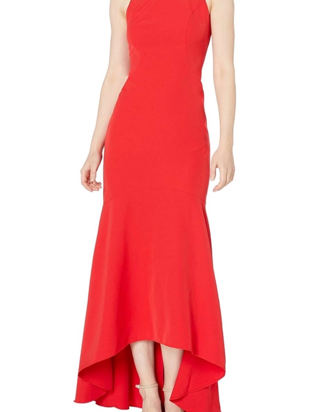 NWOT Nicole Miller Red High-Low Mermaid Evening Dress